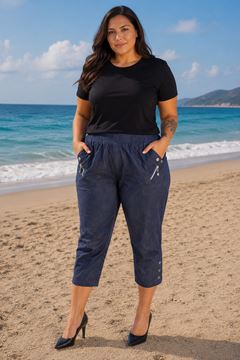 Picture of CURVY GIRL HIGHLY STRETCH ELASTICATED THREE QUARTER